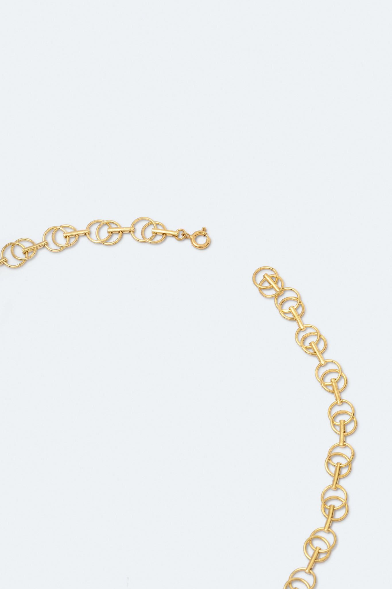 Gold necklace chain hoops vintage