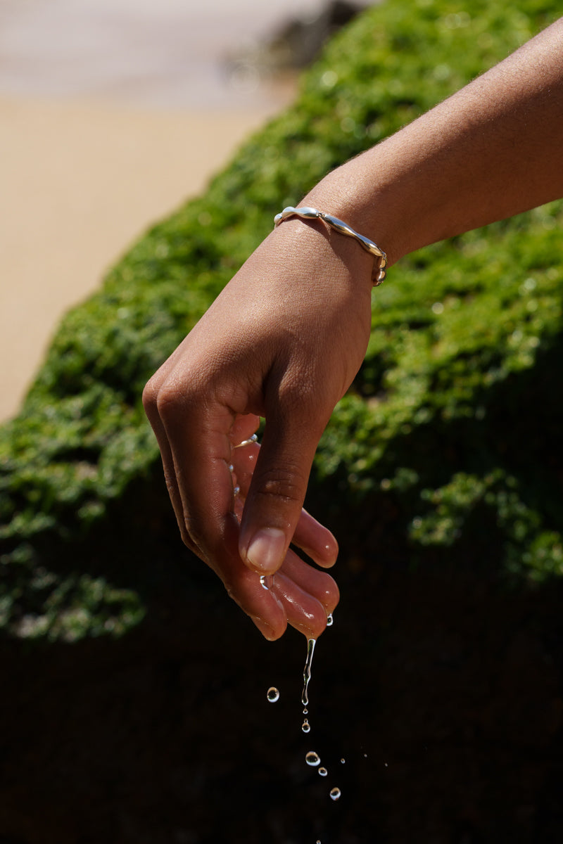bracelet chain silver organic