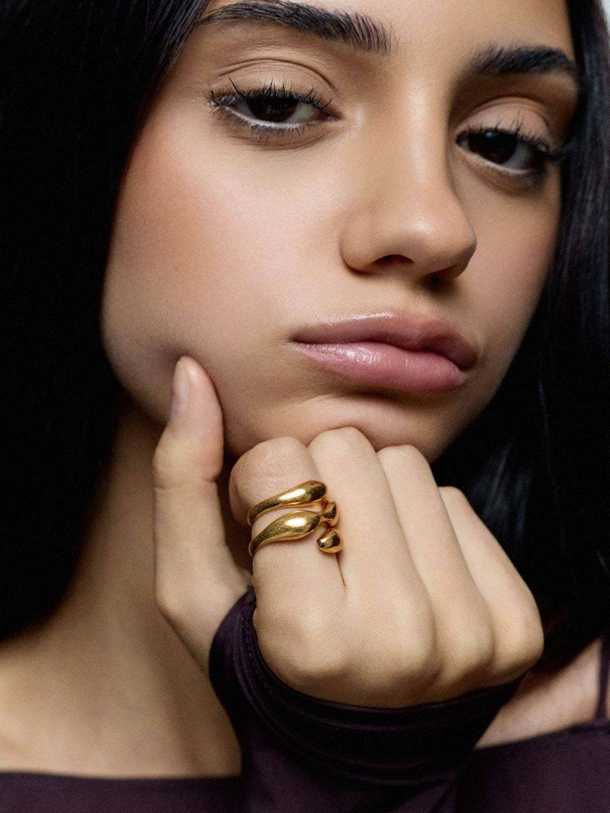 SALTED DROPS RING LARGE