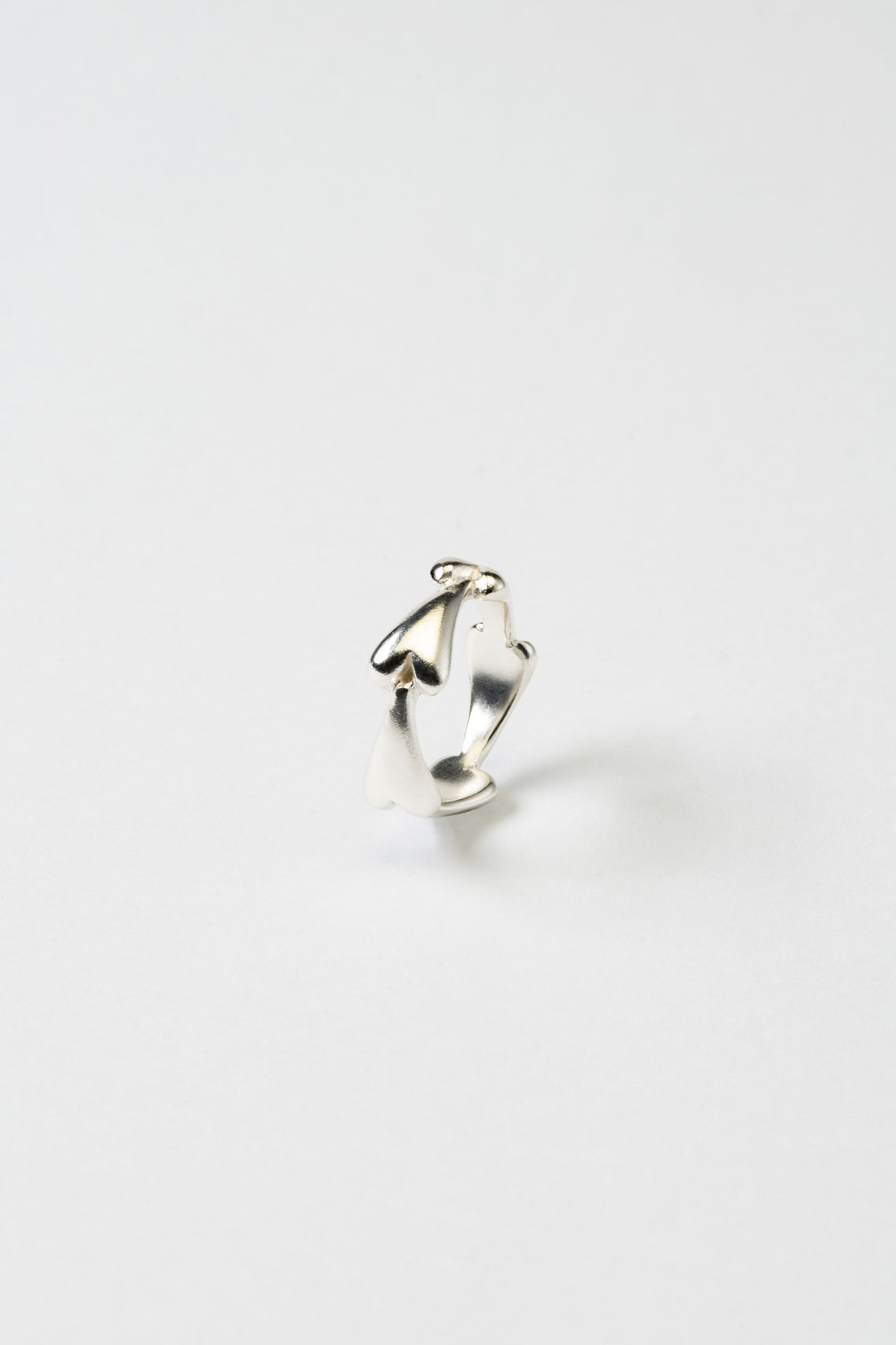 ring with hearts in Silver